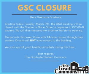 GSC Covid-19 Closure Announcement